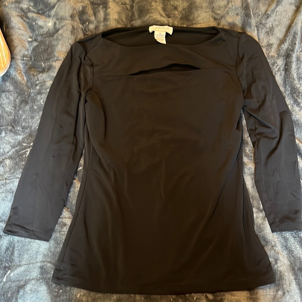 Black dress shirt with cut out
